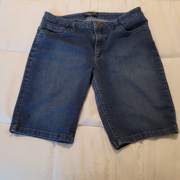 Riders Lee mid rise Bermuda blue jean shorts - Picture 1 of 4
